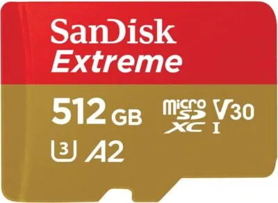 Карта пам`ятi MicroSDXC512GB C10 UHS-I SanDisk Extreme V30 U3 R190/W130MB/s + SD (SDSQXAV-512G-GN6MA