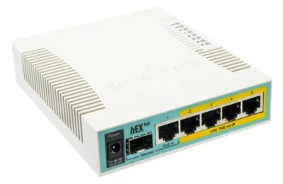 Маршрутизатор MikroTik RouterBoard RB960PGS hEX PoE (800MHz/128Mb, 1xUSB, 5х1000Мбит, Passive PoE)