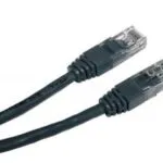Патч-корд UTP Cablexpert (PP12-1M/BK) літий, 50u "штекер із засувкою, 1 м, чорний