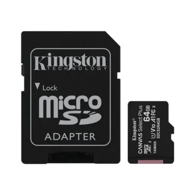 Карта пам`яті MicroSDXC 64GB UHS-I Class 10 Kingston Canvas Select Plus R100MB/s + SD-адаптер (SDCS2