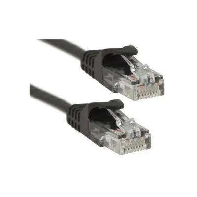 Патч-корд PowerPlant (CA911660) cat.5e, UTP, 15 м, чорний