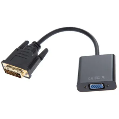 Перехідник Atcom DVI - VGA (M/F), Dual Link, 0.1 м, Black (9214)