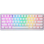 Клавіатура бездротова Motospeed SK66 Gateron Blue Hot Swap White (mtsk66wmb)