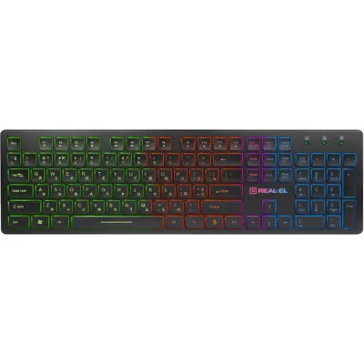 Клавіатура REAL-EL Comfort 7070 Ukr Black