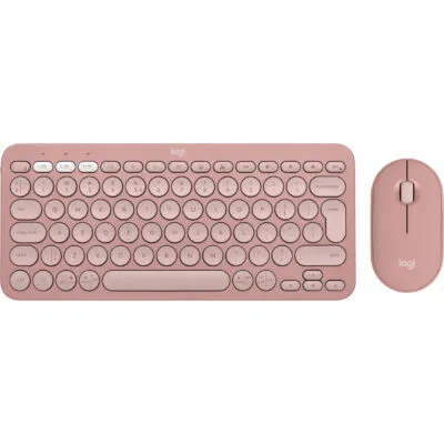Комплект (клавіатура, миша) бездротовий Logitech Pebble 2 Combo Rose (920-012241)