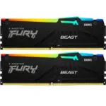 Модуль пам`яті DDR5 2x8GB/5200 Kingston Fury Beast RGB Black (KF552C40BBAK2-16)
