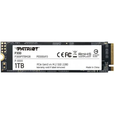 Накопичувач SSD 1TB Patriot P300 M.2 2280 PCIe 3.0 x4 NVMe TLC (P300P1TBM28)